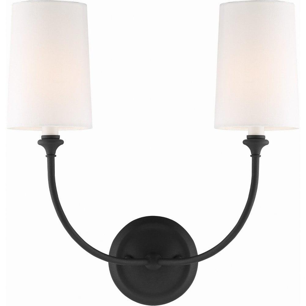Crystorama Lighting Sylvan 2 - Light Sconce in  Black Forged