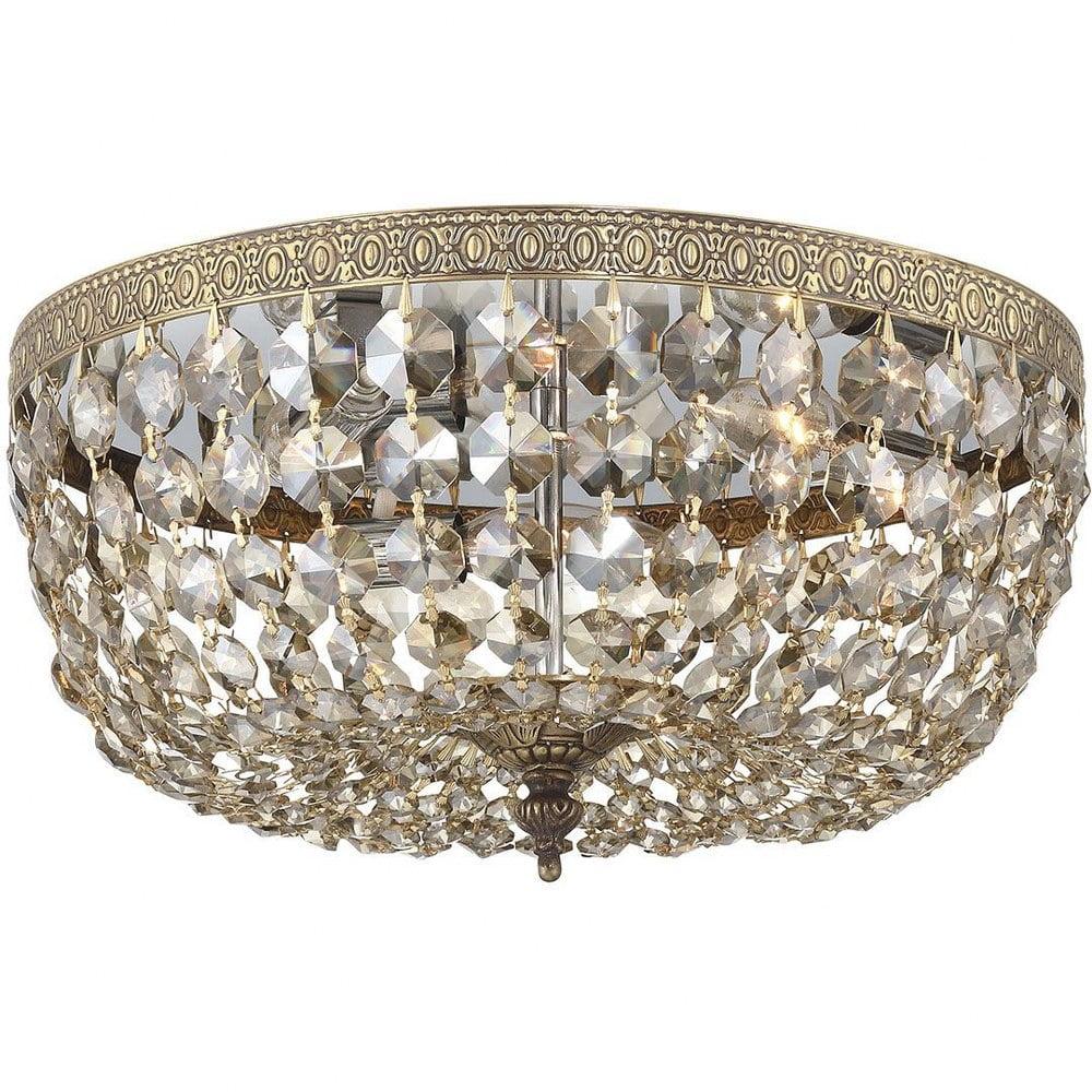 Crystorama Lighting - 3 Light Flush Mount in Classic Style - 14 Inches Wide by 7