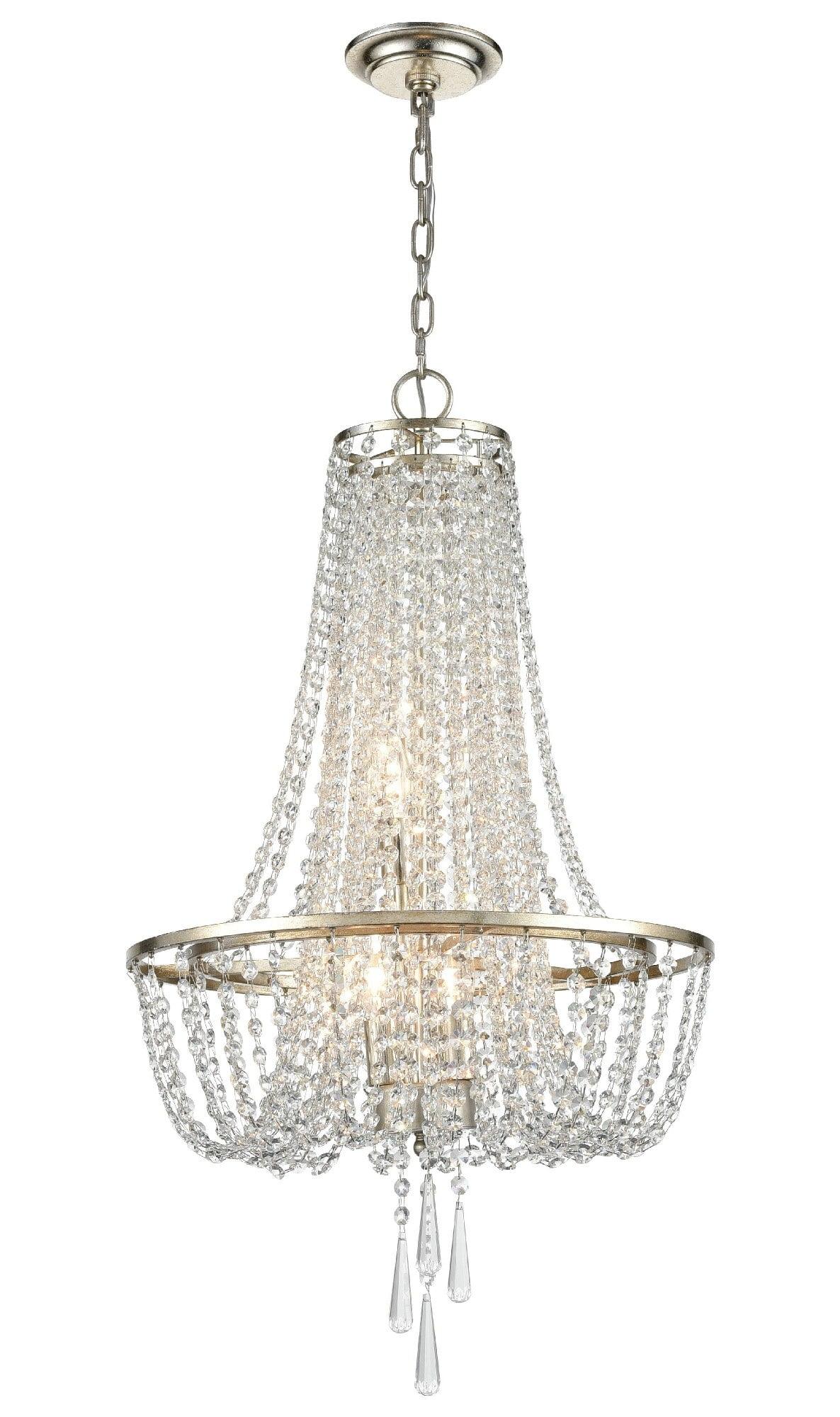 Crystorama Lighting Arcadia 4 - Light Chandelier in  Antique Silver