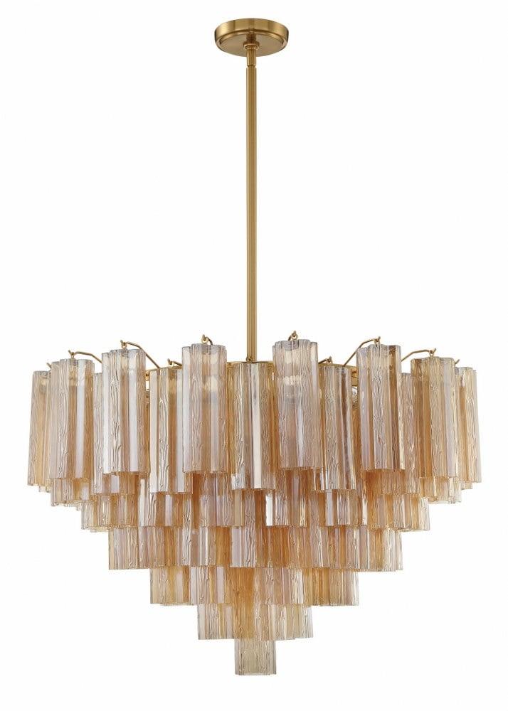 Crystorama Lighting Addis 16 - Light Chandelier in  Aged Brass