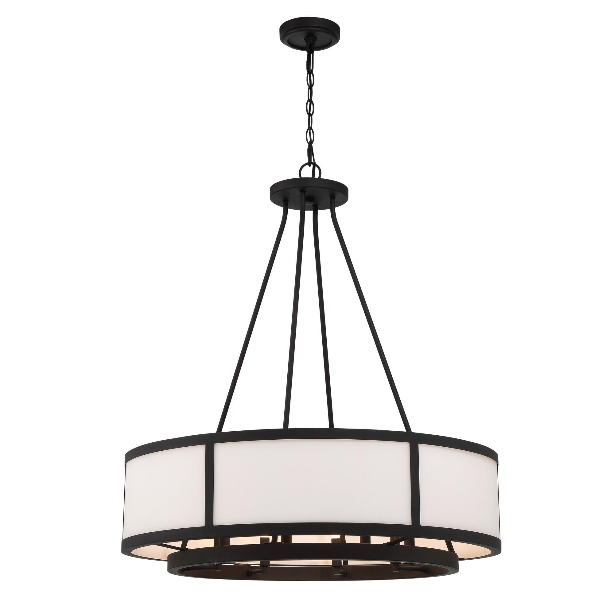 Crystorama Lighting Bryant 8 - Light Chandelier in  Black Forged