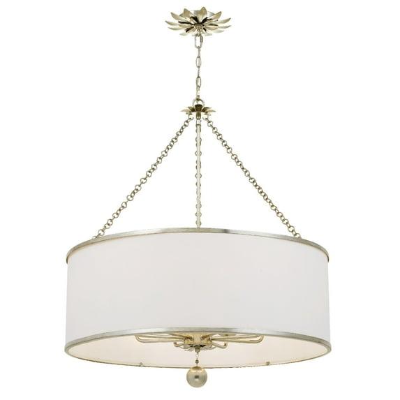 Eight Light Chandelier In Classic Style 29 Inches Wide By 33.5 Inches High-Antique Silver Finish -Traditional Installation Crystorama Lighting