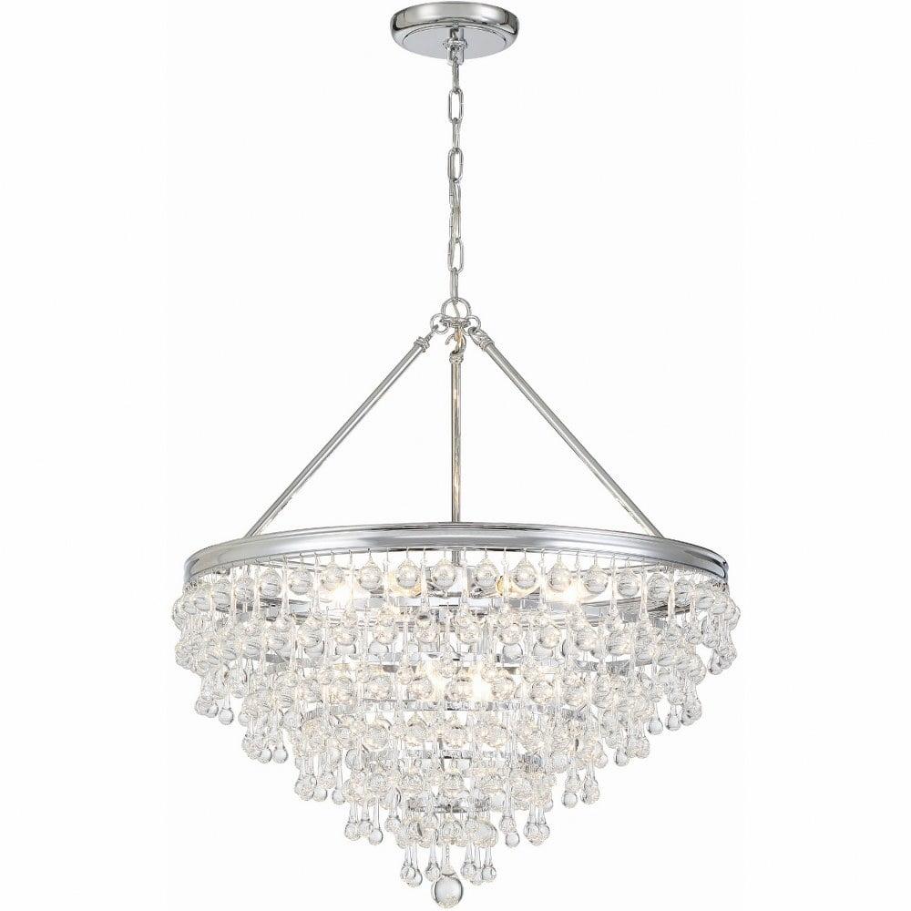 Crystorama Lighting Calypso 8 - Light Chandelier in  Polished Chrome