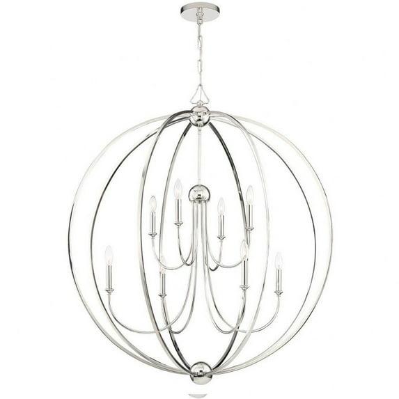 Eight Light 2-Tier Chandelier Without Shade In Classic Style 40 Inches Wide By 46 Inches High     -Traditional Installation Crystorama Lighting