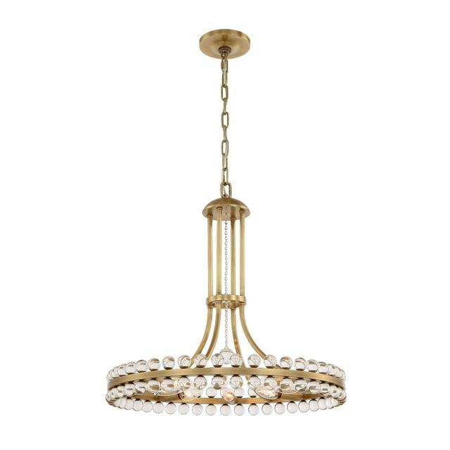 Crystorama Lighting Clover 8 - Light Chandelier in  Aged Brass