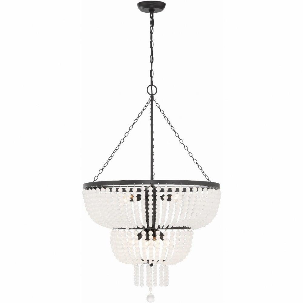 Crystorama Lighting Rylee 8 - Light Chandelier in  Matte Black