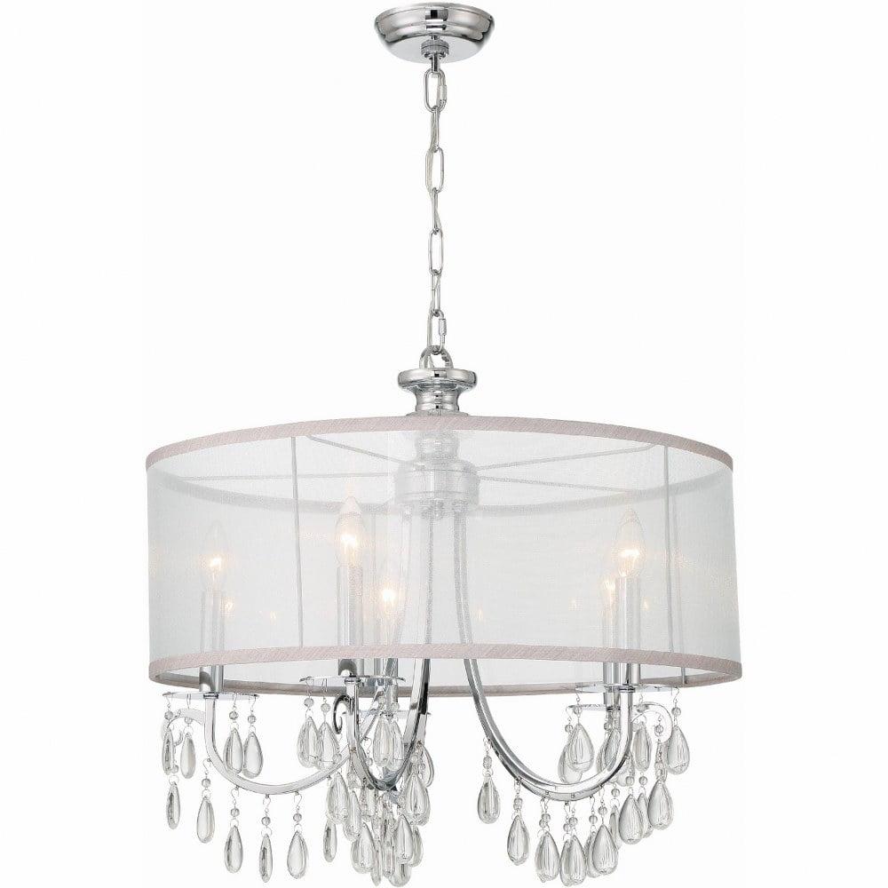 Five Light Chandelier In Minimalist Style 24 Inches Wide By 23 Inches High-Polished Chrome Finish    -Traditional Installation Crystorama Lighting