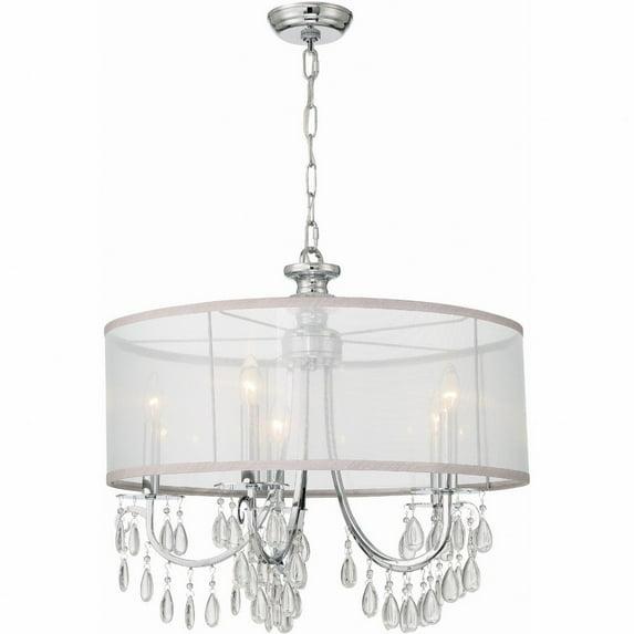 Five Light Chandelier In Minimalist Style 24 Inches Wide By 23 Inches High-Polished Chrome Finish    -Traditional Installation Crystorama Lighting