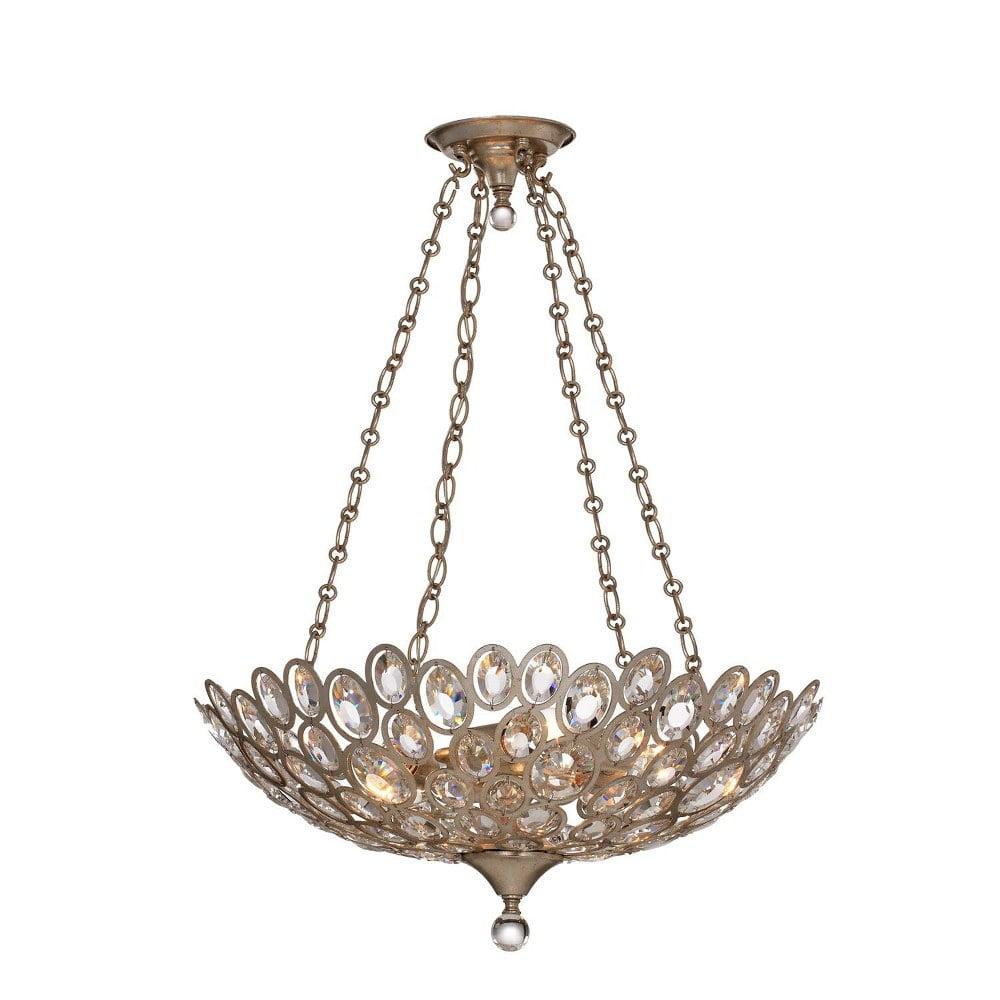 Crystorama Lighting - Five Light Chandelier - Chandelier - Sterling - Five Light