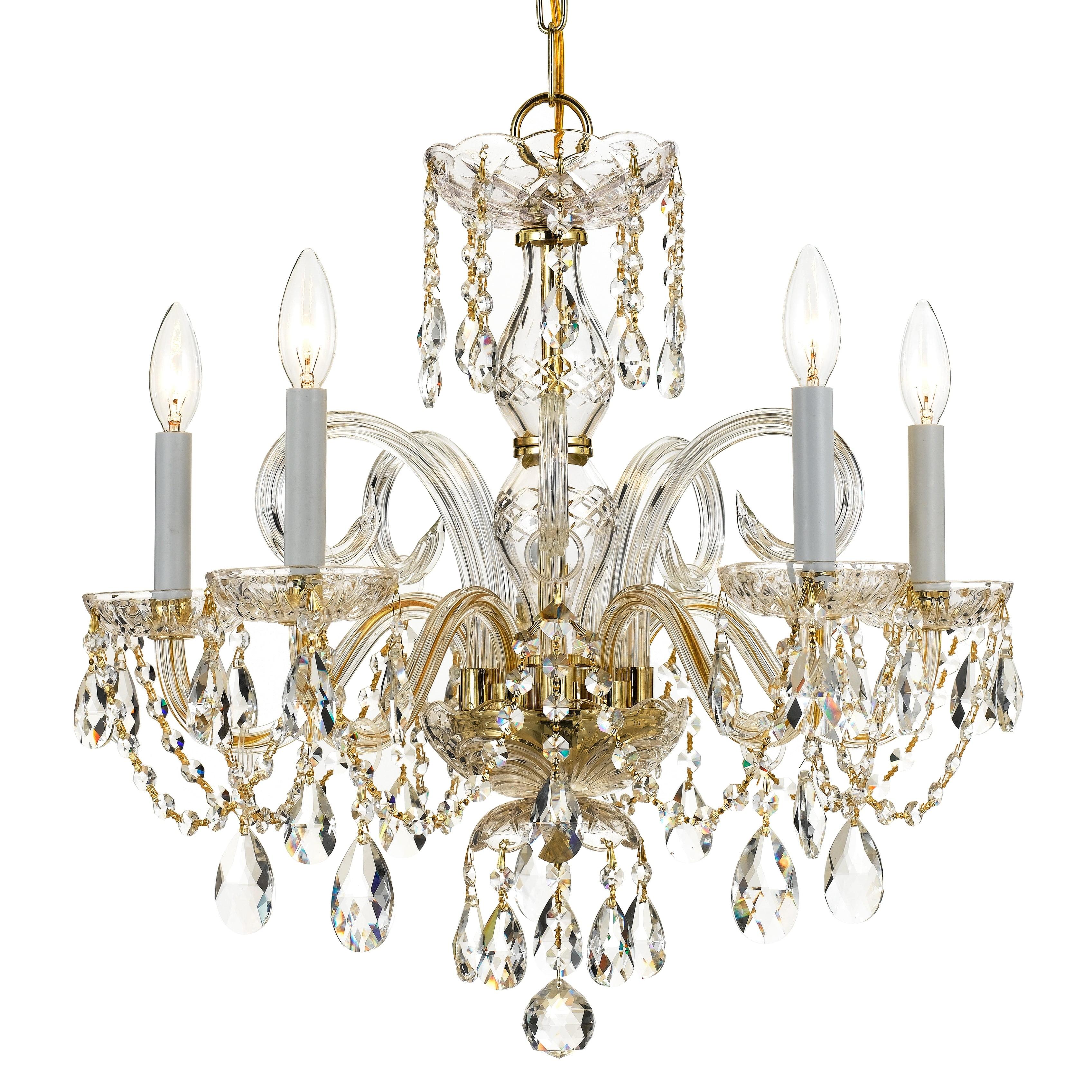 Crystorama Lighting - Five Light Chandelier - Crystal Crystal 5 Light Chandelier