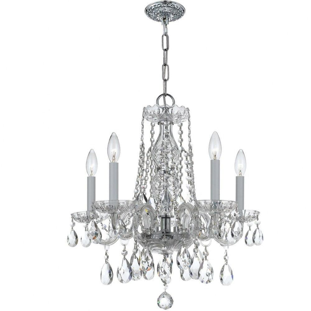 Crystorama Lighting - Five Light Mini Chandelier - Mini Chandelier - Crystal -
