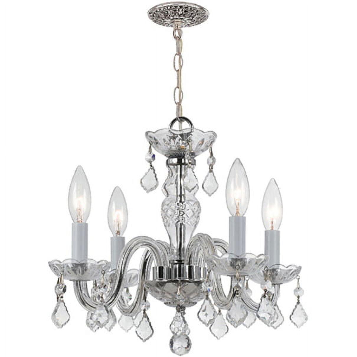 Crystorama Lighting Traditional Crystal 4 - Light Chandelier in  Polished Brass