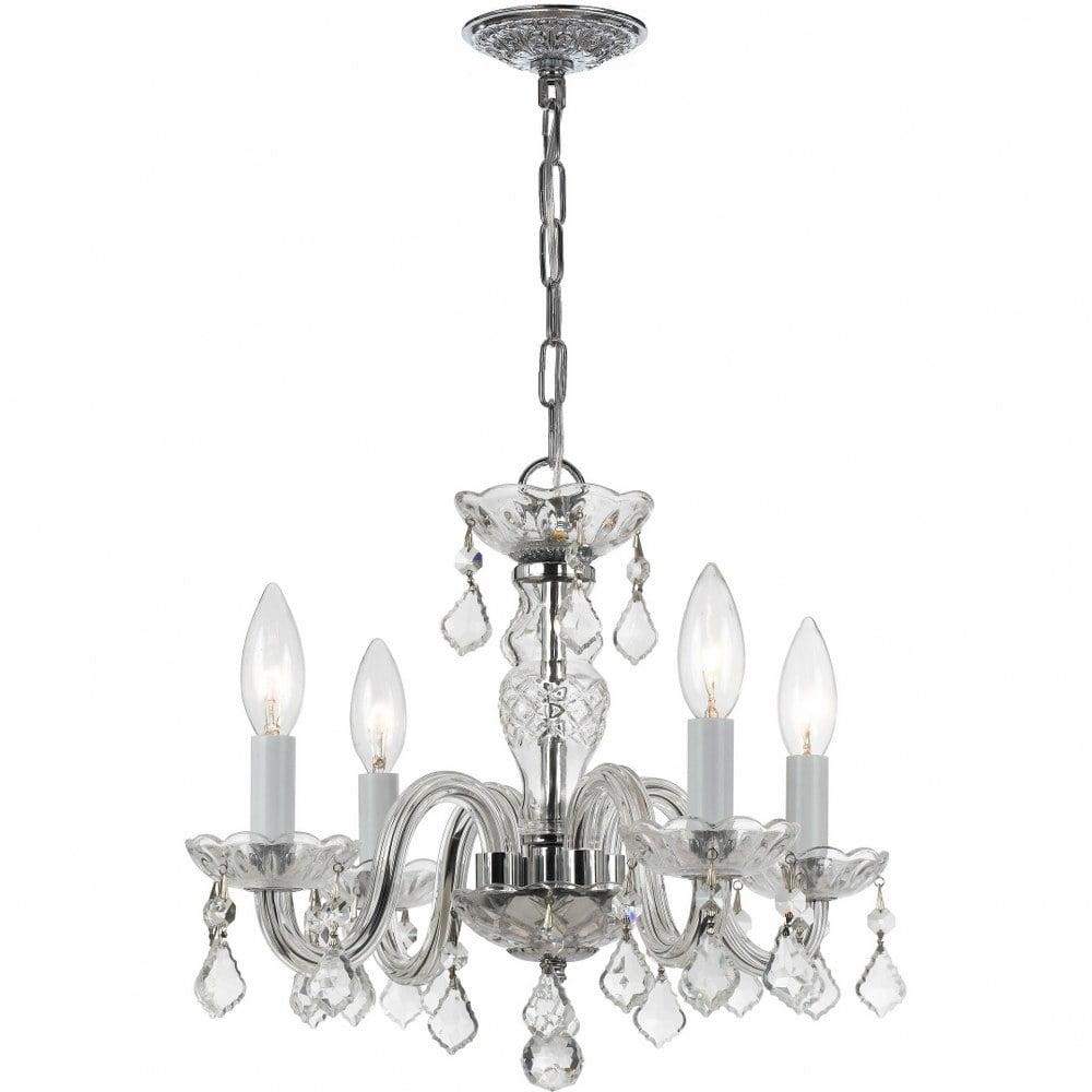 Crystorama Lighting Traditional Crystal 4 - Light Chandelier in  Polished Chrome