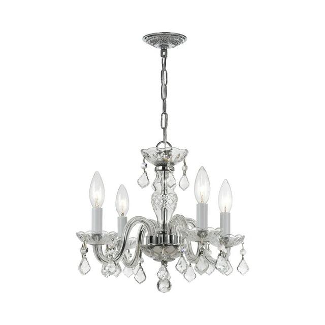 Crystorama Lighting Traditional Crystal 4 - Light Chandelier in  Polished Chrome