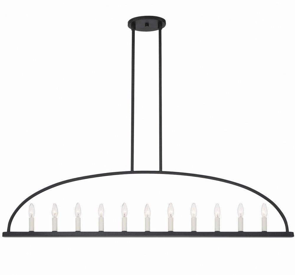 Crystorama Lighting Abbott 11 - Light Chandelier in  Black