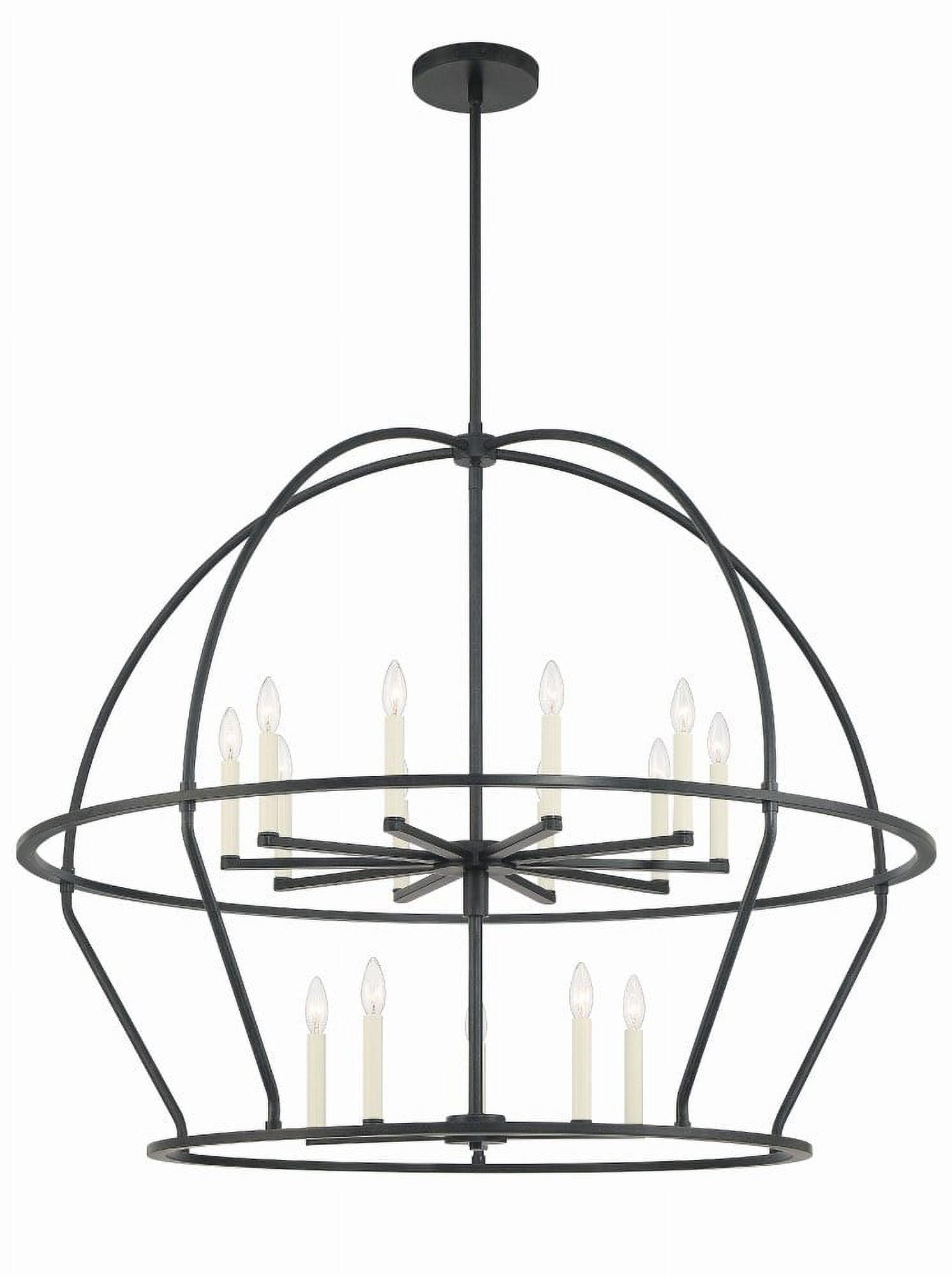 Crystorama Lighting Abbott 15 - Light Chandelier in  Black