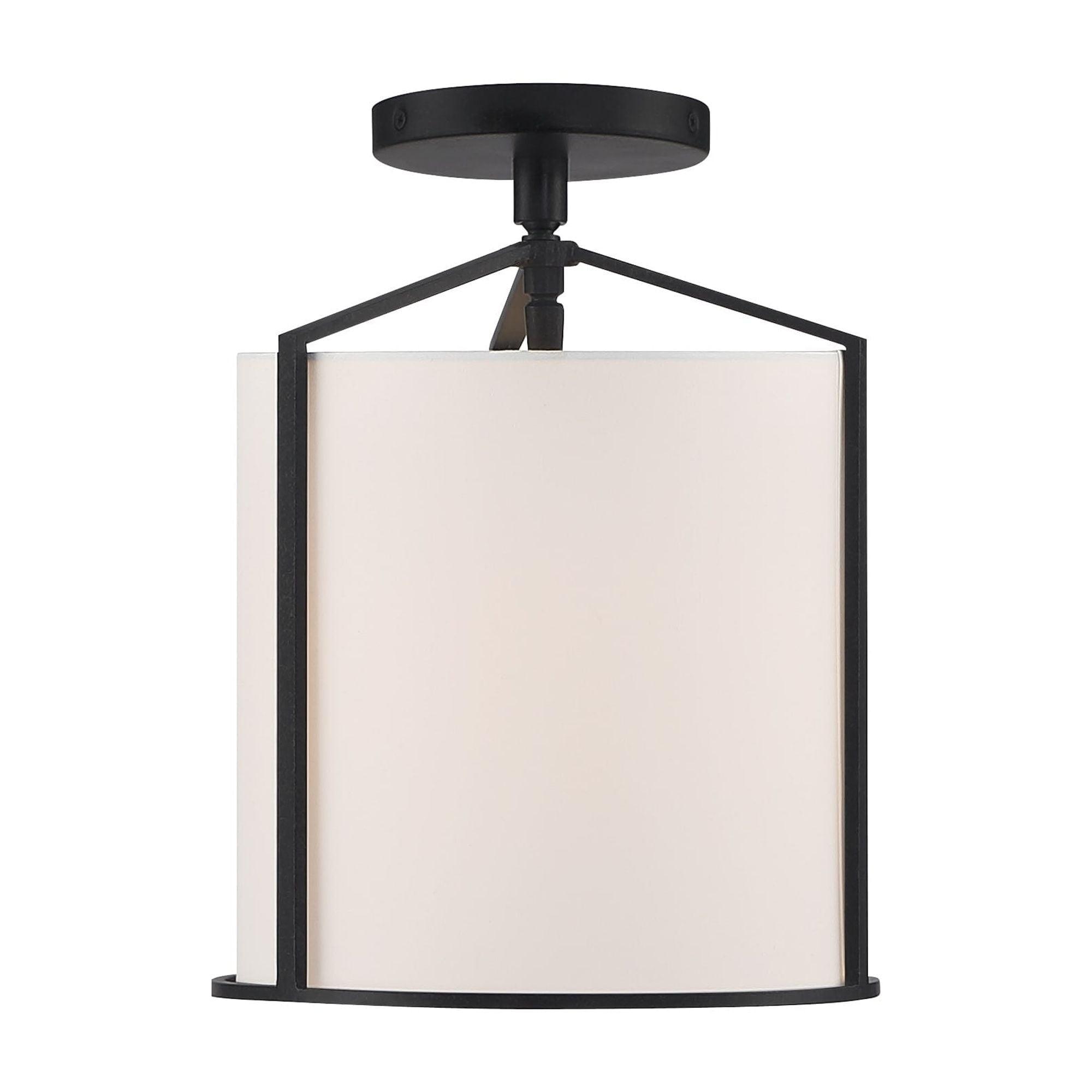 Crystorama Lighting Carlyn 1 - Light Flush Mount in  Black