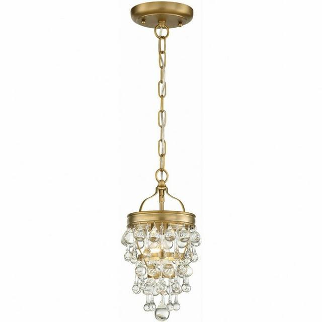 131-VG-Crystorama Lighting-Calypso - 1 Light Pendant in Traditional and Contemporary Style - 7.25 Inches Wide by 13.75 Inches High-Vibrant Gold Finish