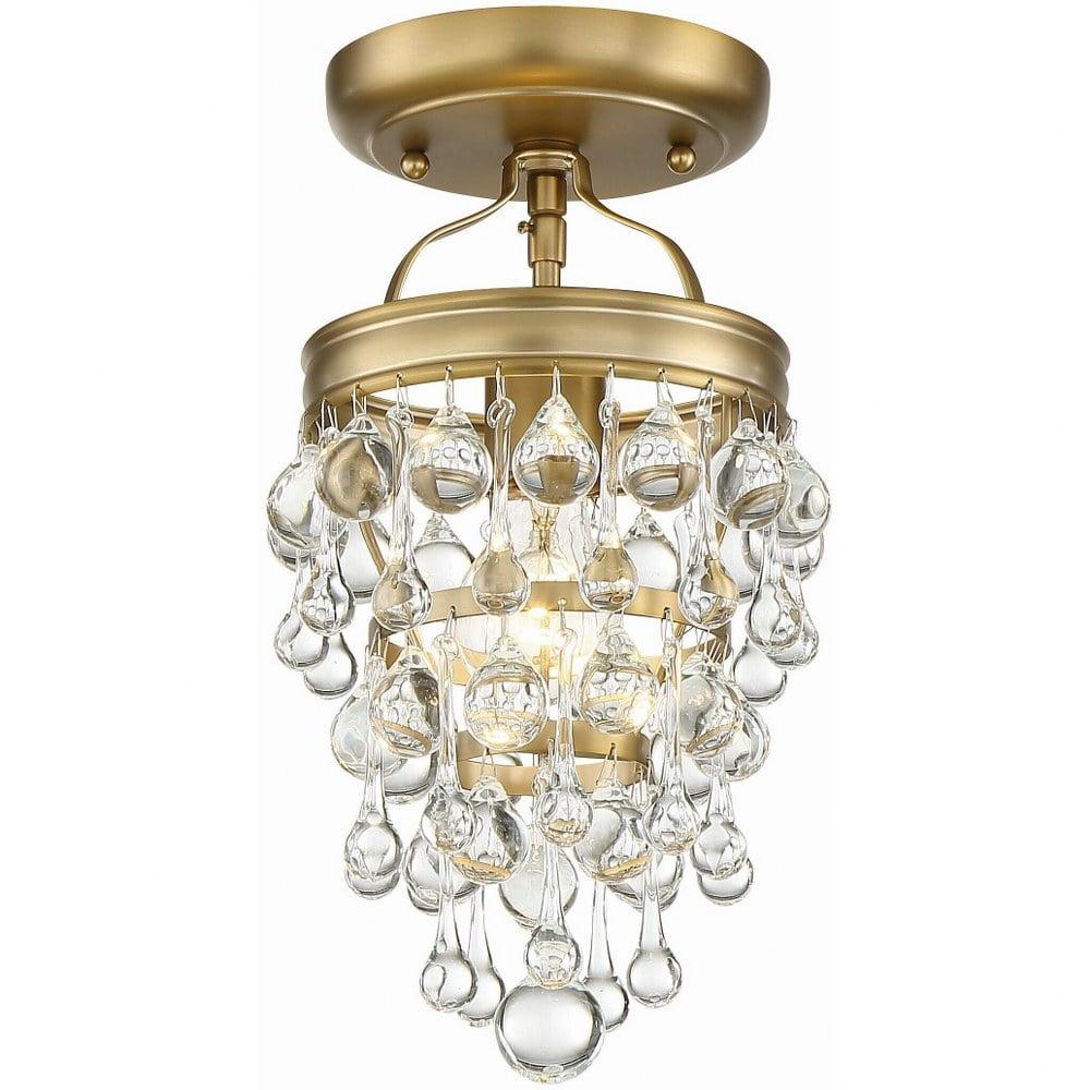 131-VG-Crystorama Lighting-Calypso - 1 Light Pendant in Traditional and Contemporary Style - 7.25 Inches Wide by 13.75 Inches High-Vibrant Gold Finish