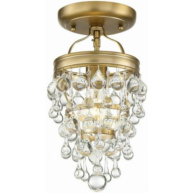 131-VG-Crystorama Lighting-Calypso - 1 Light Pendant in Traditional and Contemporary Style - 7.25 Inches Wide by 13.75 Inches High-Vibrant Gold Finish