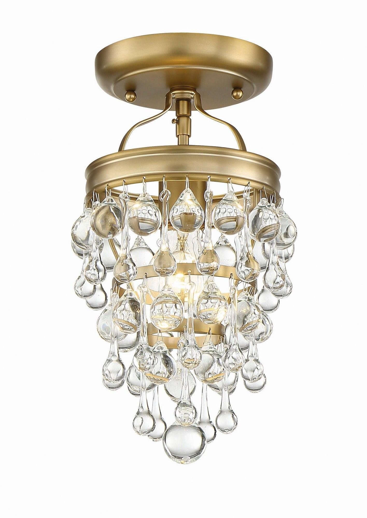 131-VG-Crystorama Lighting-Calypso - 1 Light Pendant in Traditional and Contemporary Style - 7.25 Inches Wide by 13.75 Inches High-Vibrant Gold Finish