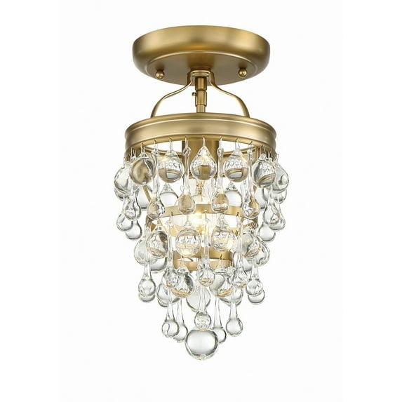 131-VG-Crystorama Lighting-Calypso - 1 Light Pendant in Traditional and Contemporary Style - 7.25 Inches Wide by 13.75 Inches High-Vibrant Gold Finish