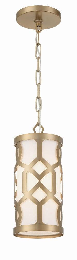 Crystorama Lighting Jennings 1 - Light Pendant in  Aged Brass