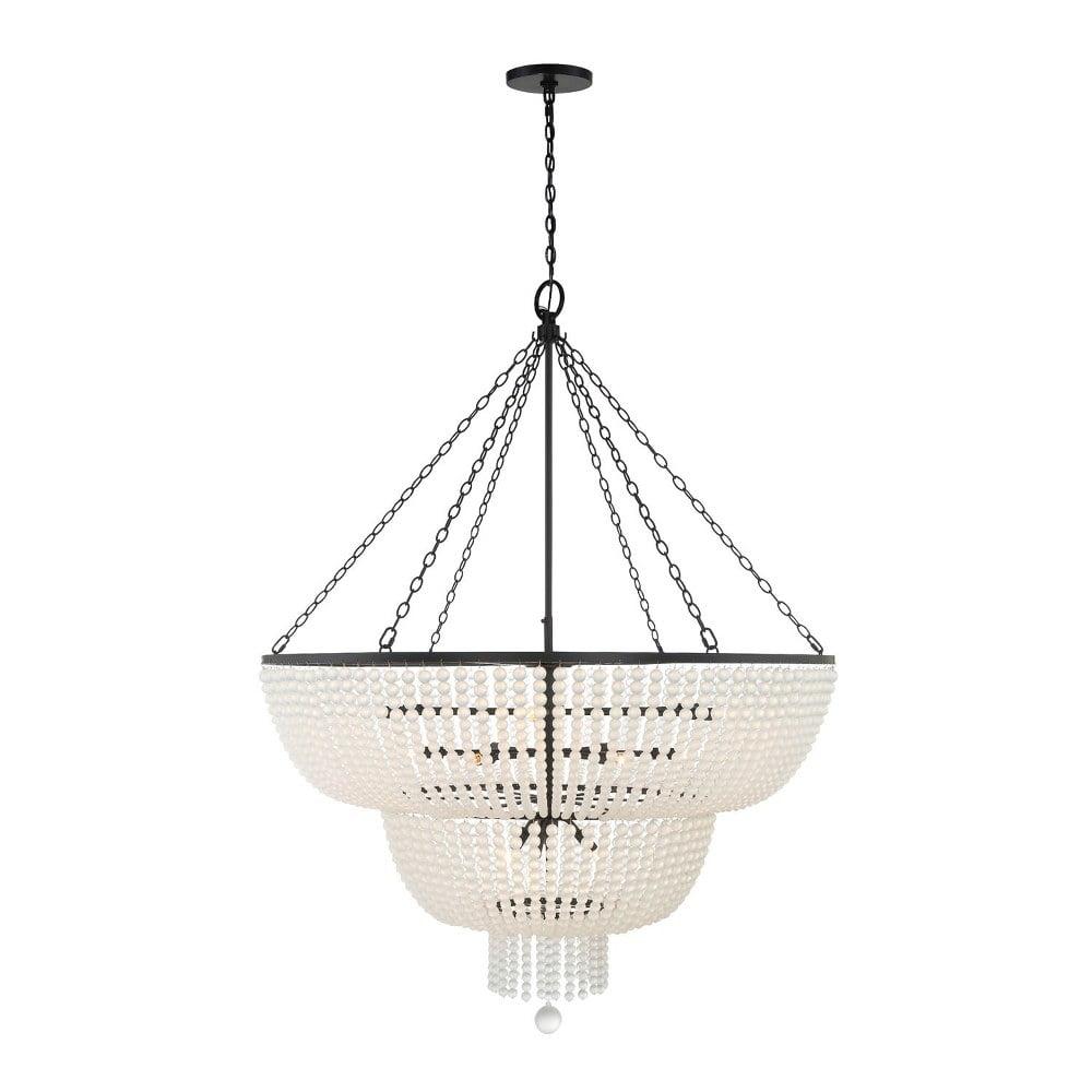 Crystorama Lighting Rylee 15 - Light Chandelier in  Matte Black