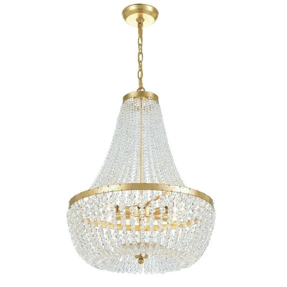 Crystorama Lighting Rylee 6 - Light Chandelier in  Antique Gold