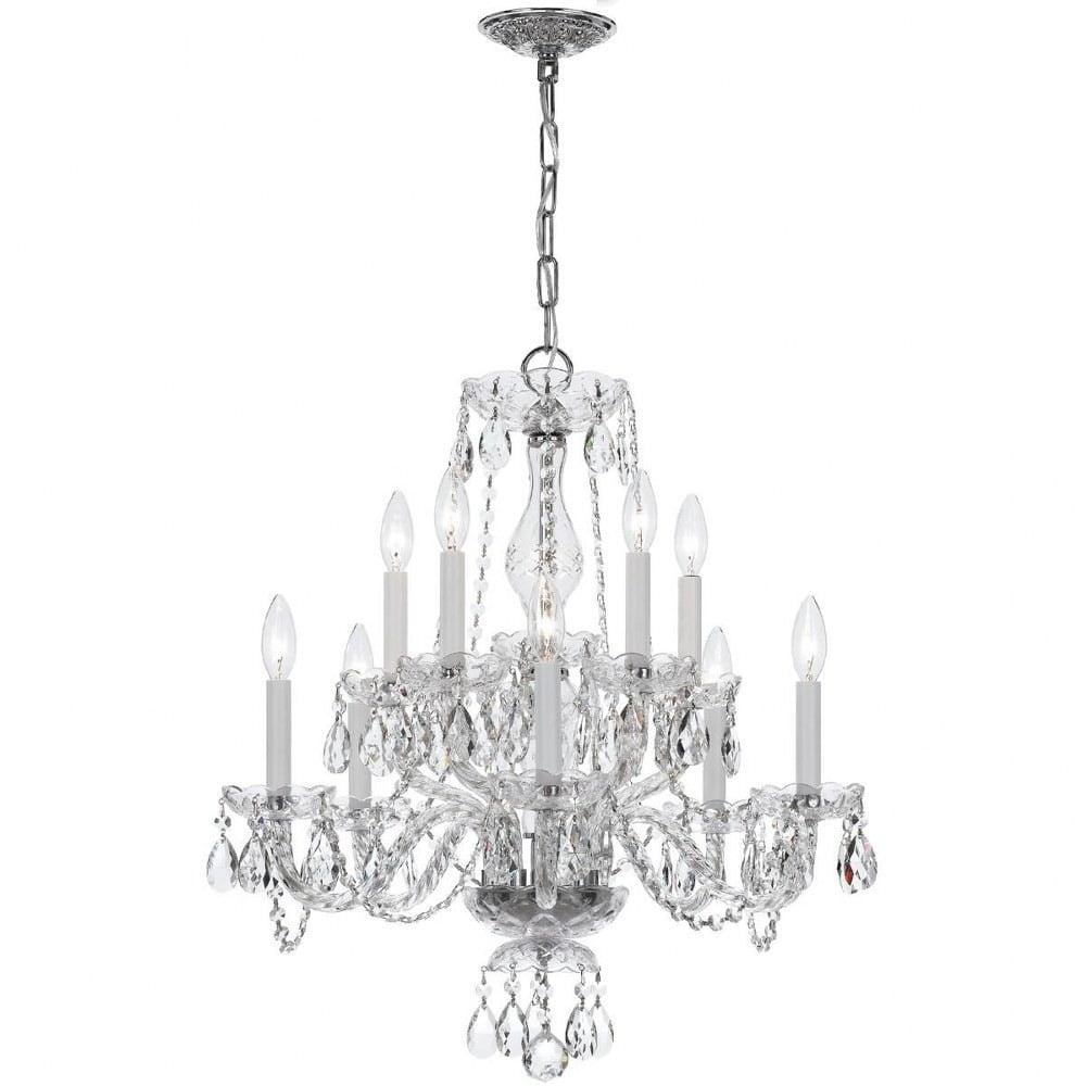 Crystorama Lighting Traditional Crystal 10 - Light Chandelier in  Polished Chrome