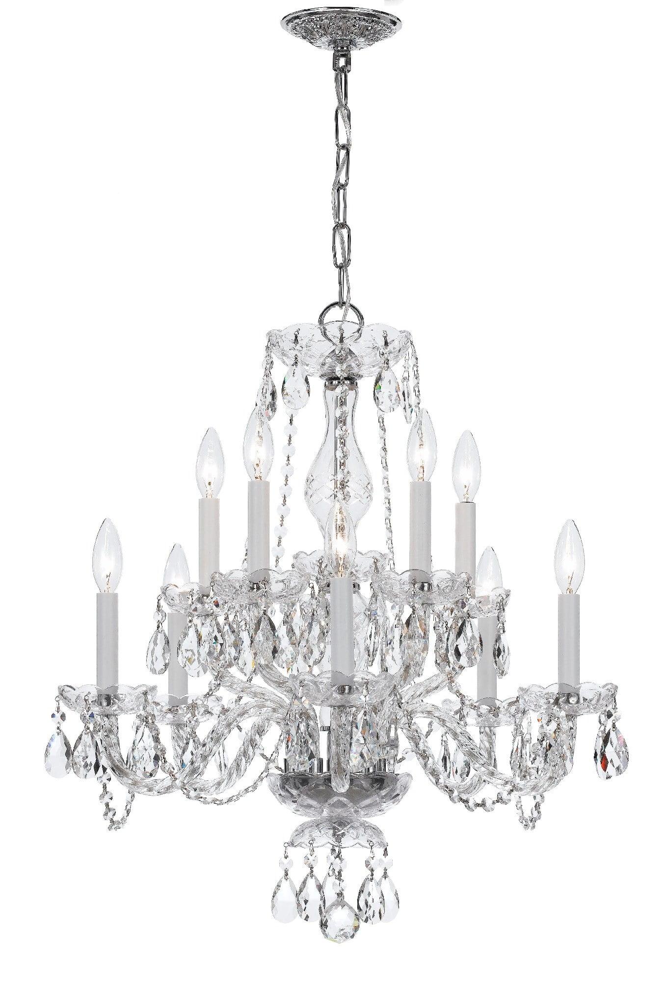 Crystorama Lighting Traditional Crystal 10 - Light Chandelier in  Polished Chrome