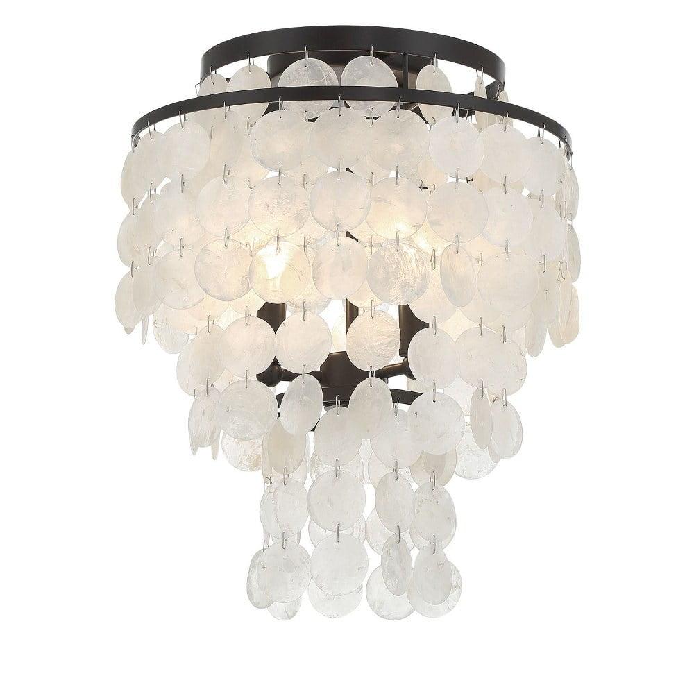 Crystorama Lighting Brielle 3 - Light Flush Mount in  Dark Bronze