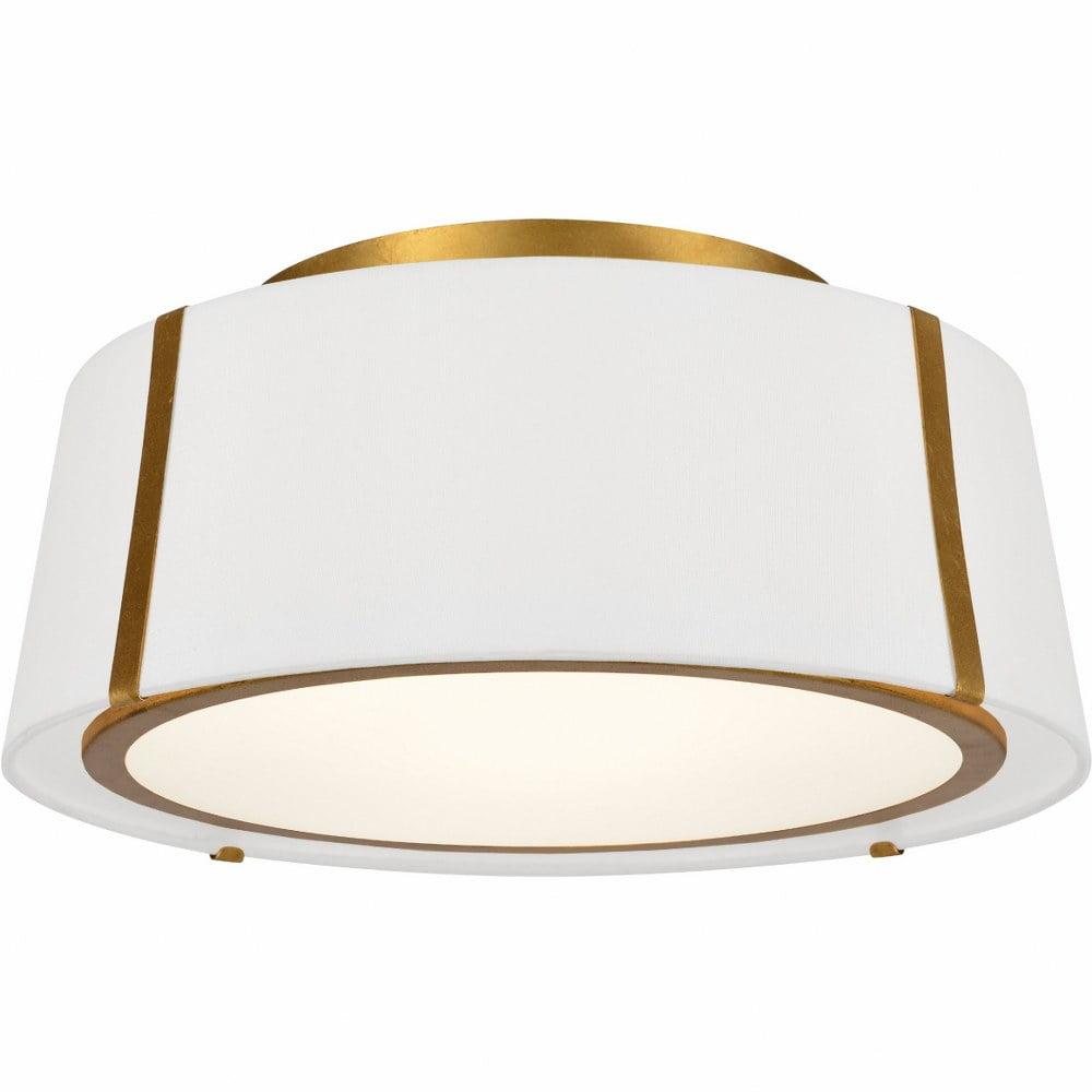 FUL-905-GA-Crystorama Lighting-Fulton - Three Light Flush Mount in Traditional and Contemporary Style - 18 Inches Wide by 8 Inches High-Antique Gold