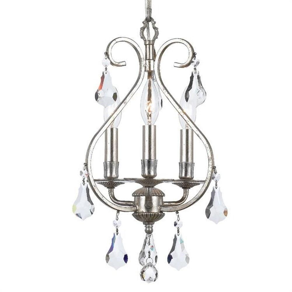 Ashton 3-Light Mini Chandelier with Clear Swarovski Crystals