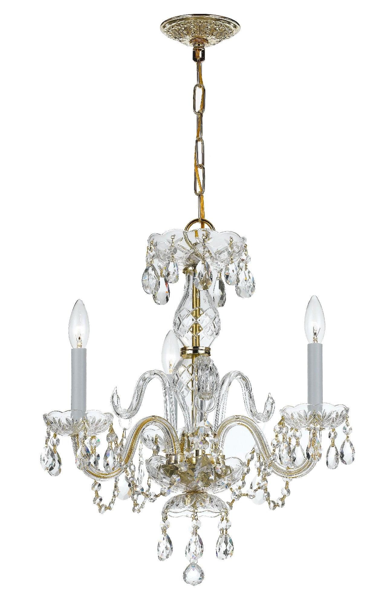 Crystorama Lighting Traditional Crystal 3 - Light Chandelier in  Polished Brass