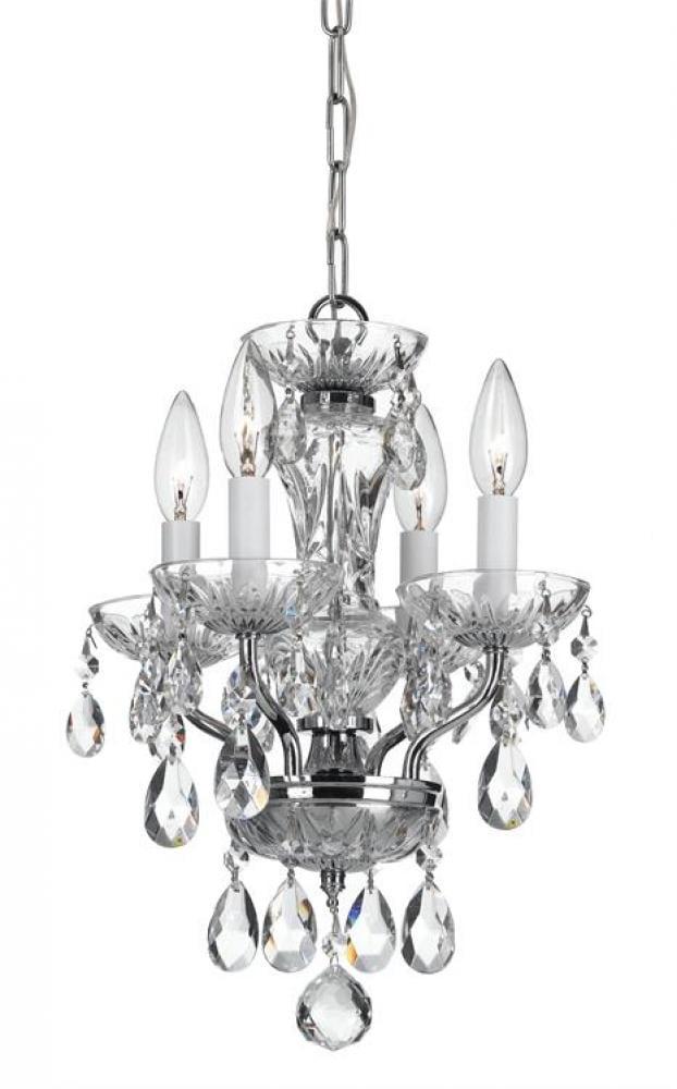 Crystorama Lighting - Traditional Crystal - 15 Inch 4 Light Chandelier-Italian