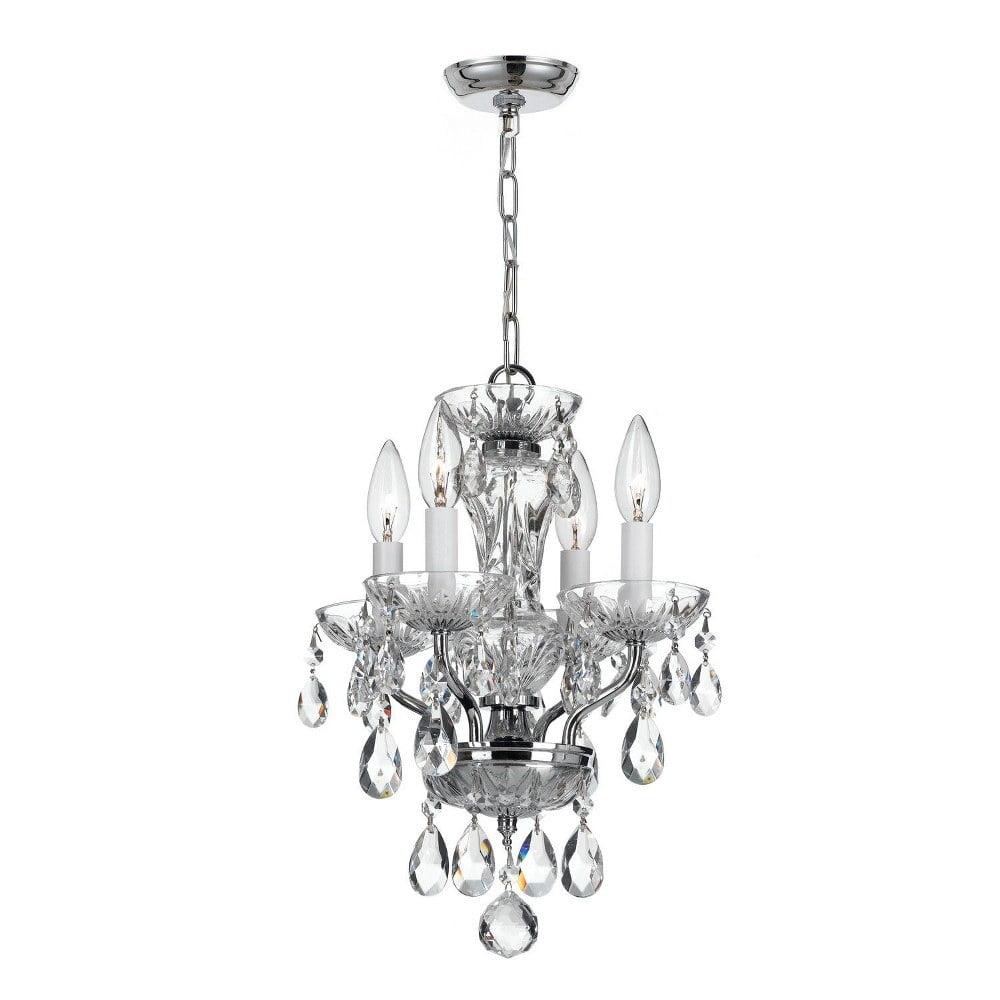 Crystorama Lighting - Traditional Crystal - 15 Inch 4 Light Chandelier-Swarovski