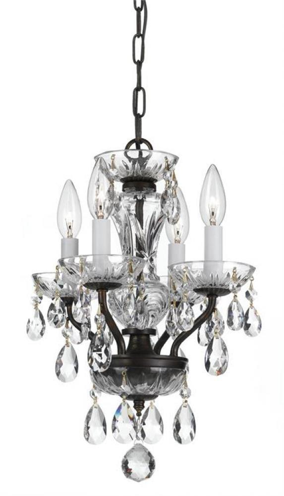 Crystorama Lighting - Traditional Crystal - 15 Inch 4 Light Chandelier-Swarovski