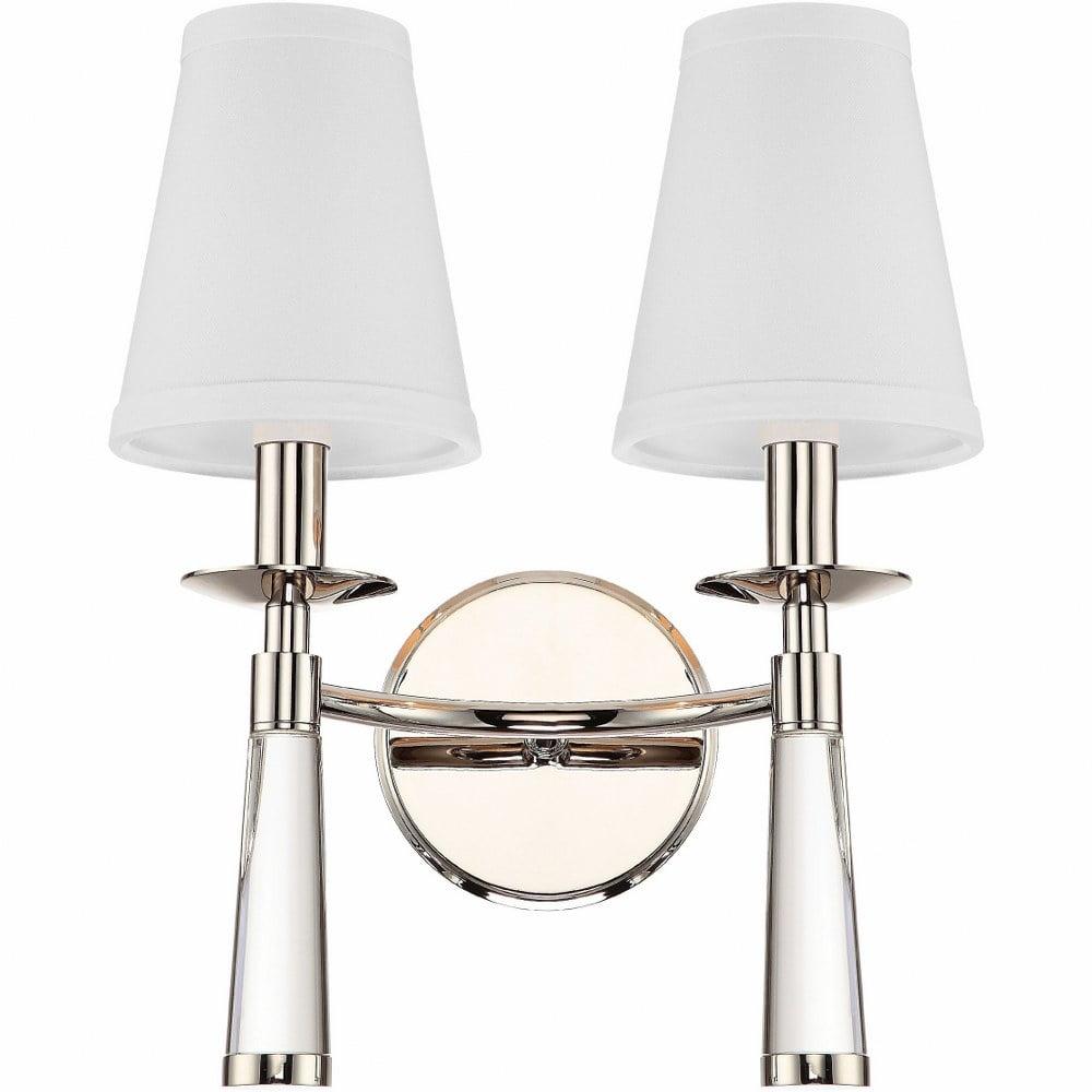 Crystorama Lighting Baxter 2 - Light Sconce in  Polished Nickel