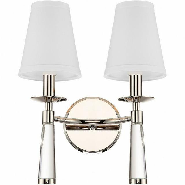 Crystorama Lighting Baxter 2 - Light Sconce in  Polished Nickel