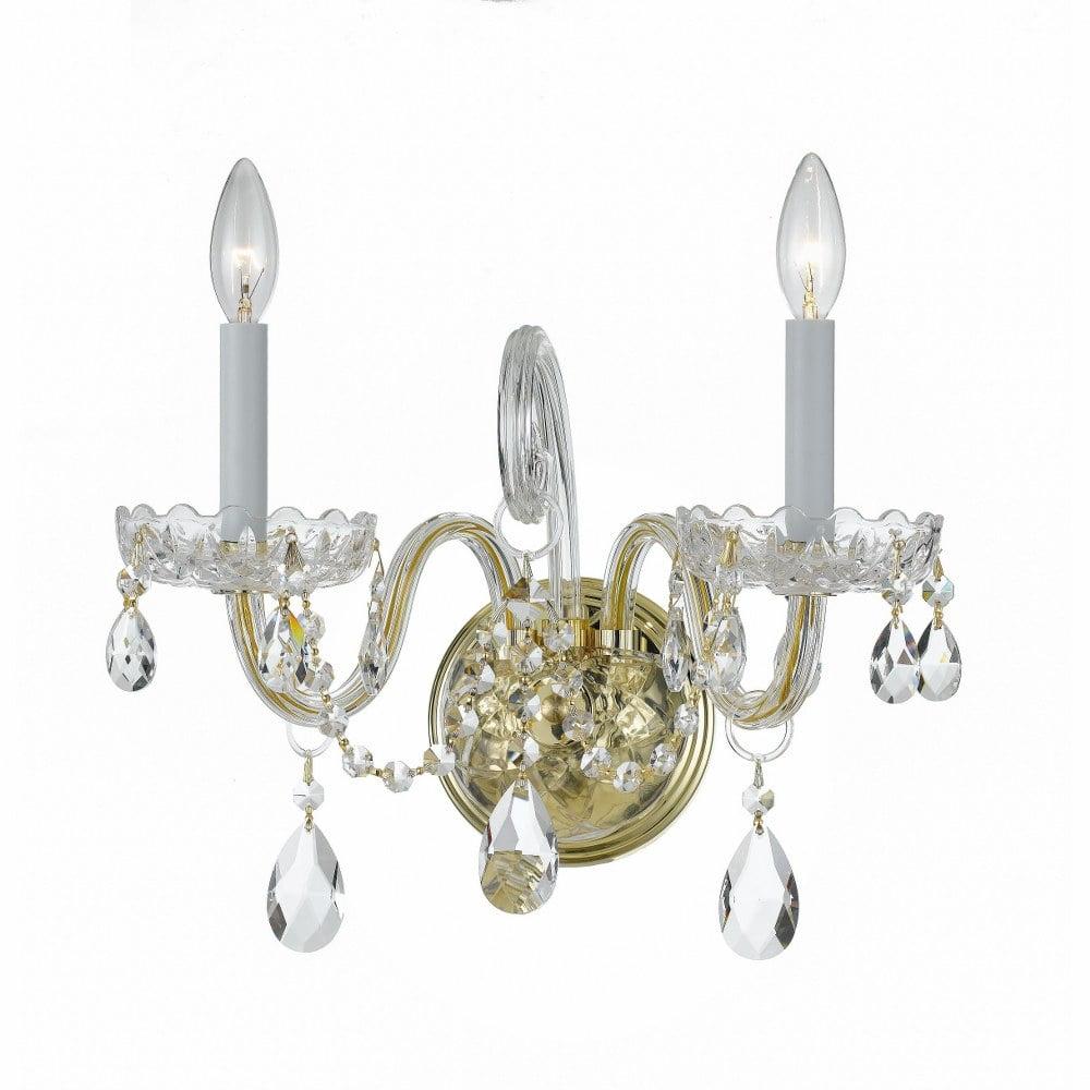 Crystorama Lighting - Two Light Wall Mount - Wall Mount - Crystal - Two Light