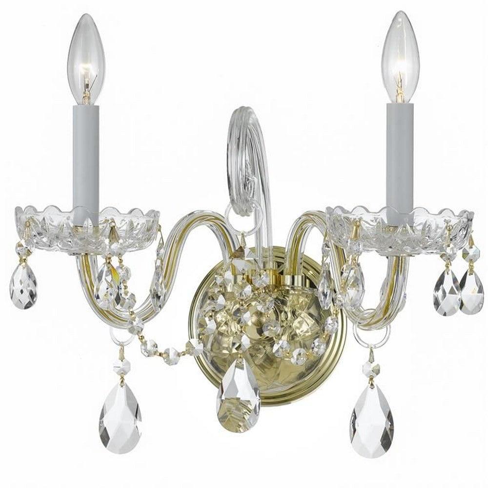 Crystorama Lighting - Two Light Wall Mount - Crystal - Two Light Wall Sconce in