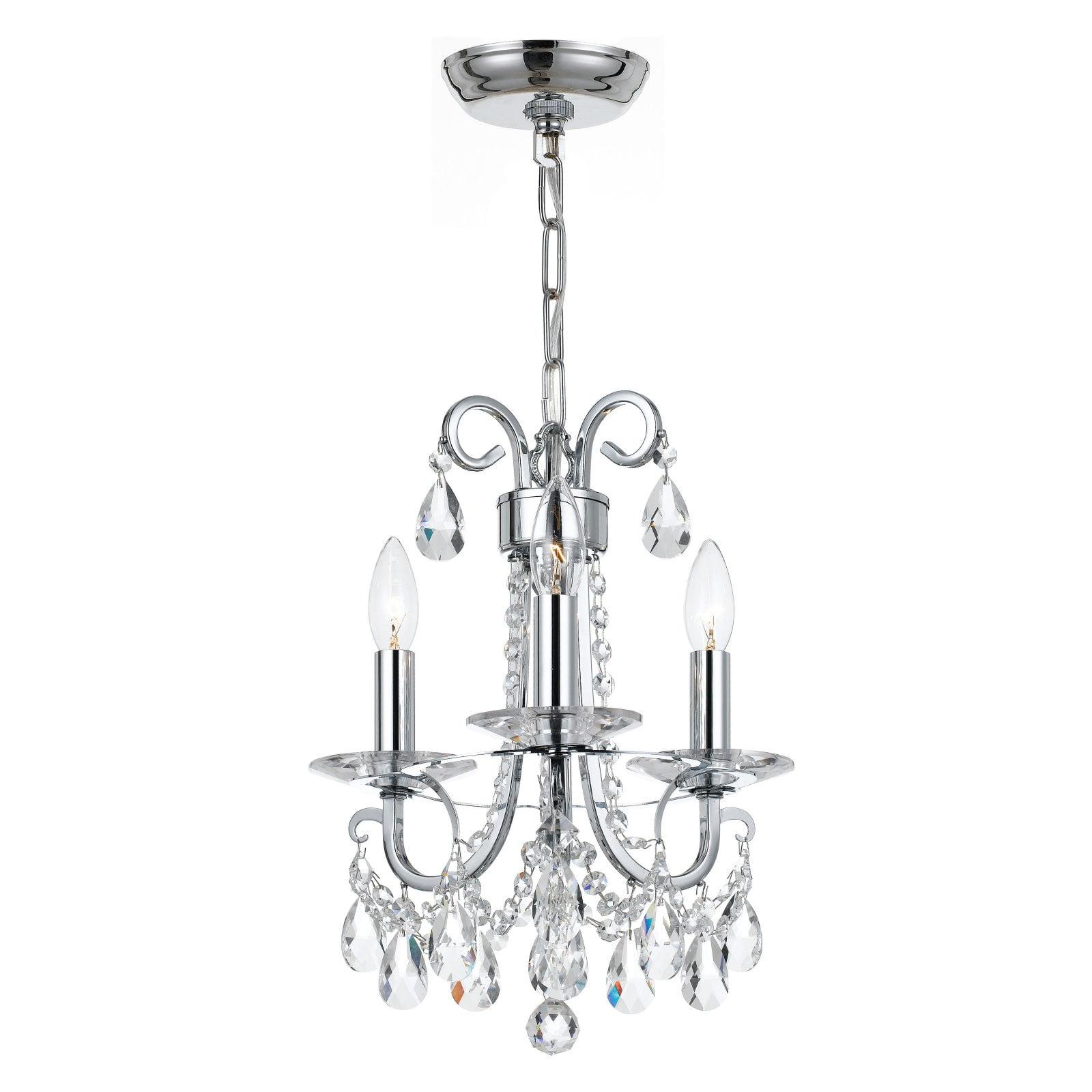 Chrome Mini Crystal 3-Light Chandelier