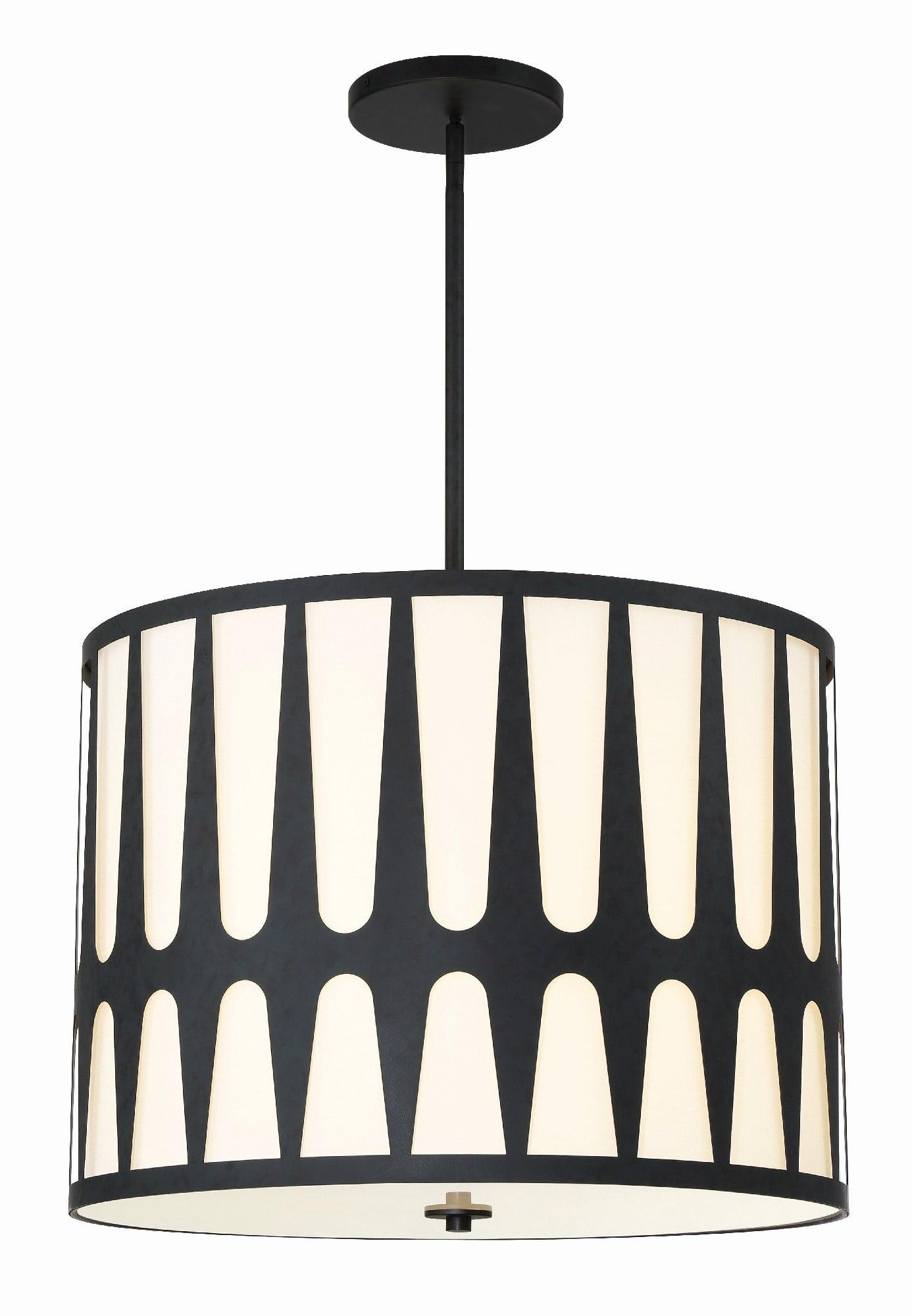 Crystorama Royston 5 Light Antique Gold Pendant - 24'' W x 18.37'' H