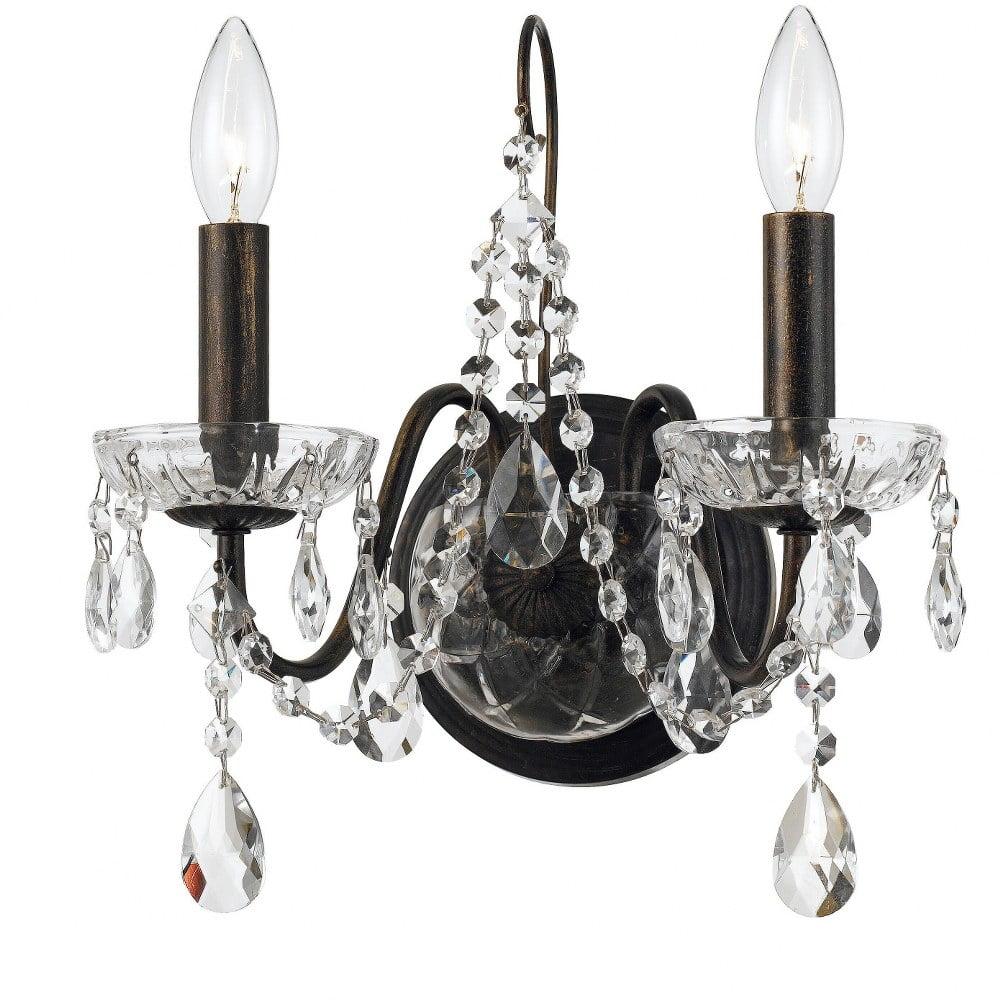 Crystorama Lighting Butler 2 - Light Sconce in  English Bronze