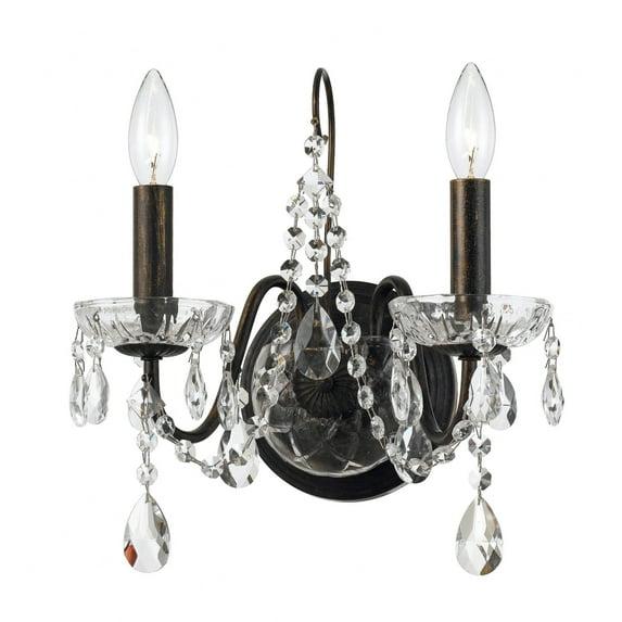 Crystorama Lighting Butler 2 - Light Sconce in  English Bronze
