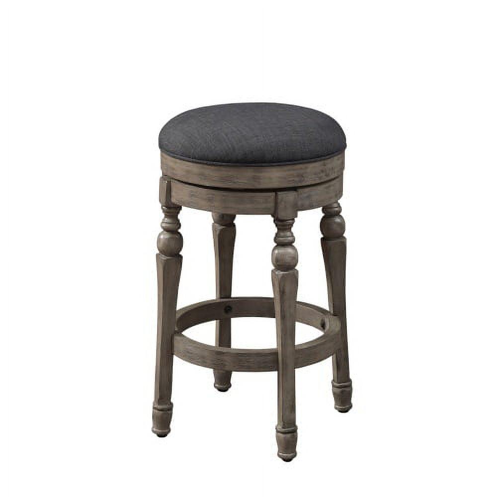 Maxwell Traditional Swivel Counter Stool in Charcoal and Sand