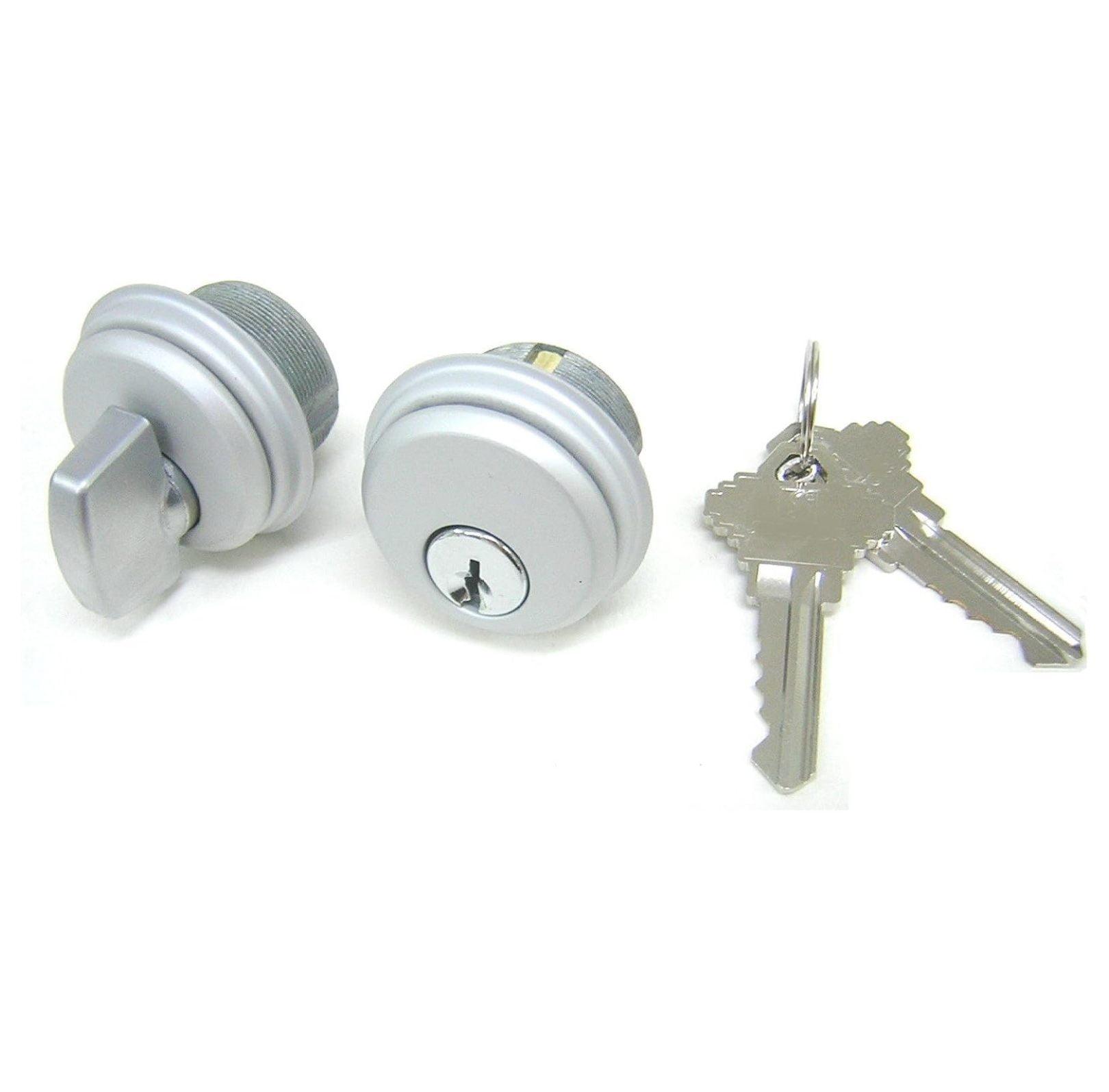 Polished Silver Storefront Door Mortise Lock Cylinder with Thumbturn