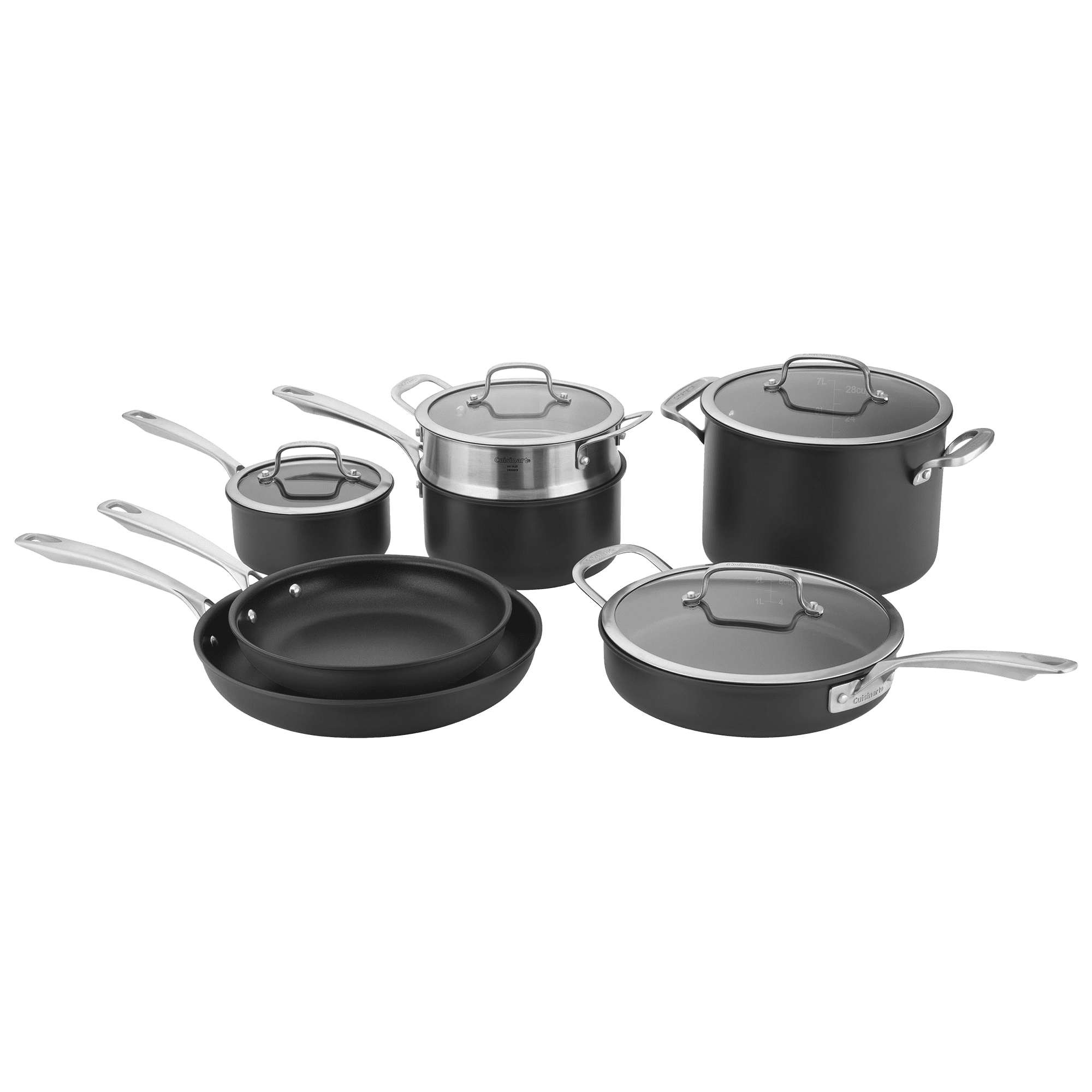 Cuisinart 11 Pieces Hard-Anodized Aluminum Non Stick Cookware Set