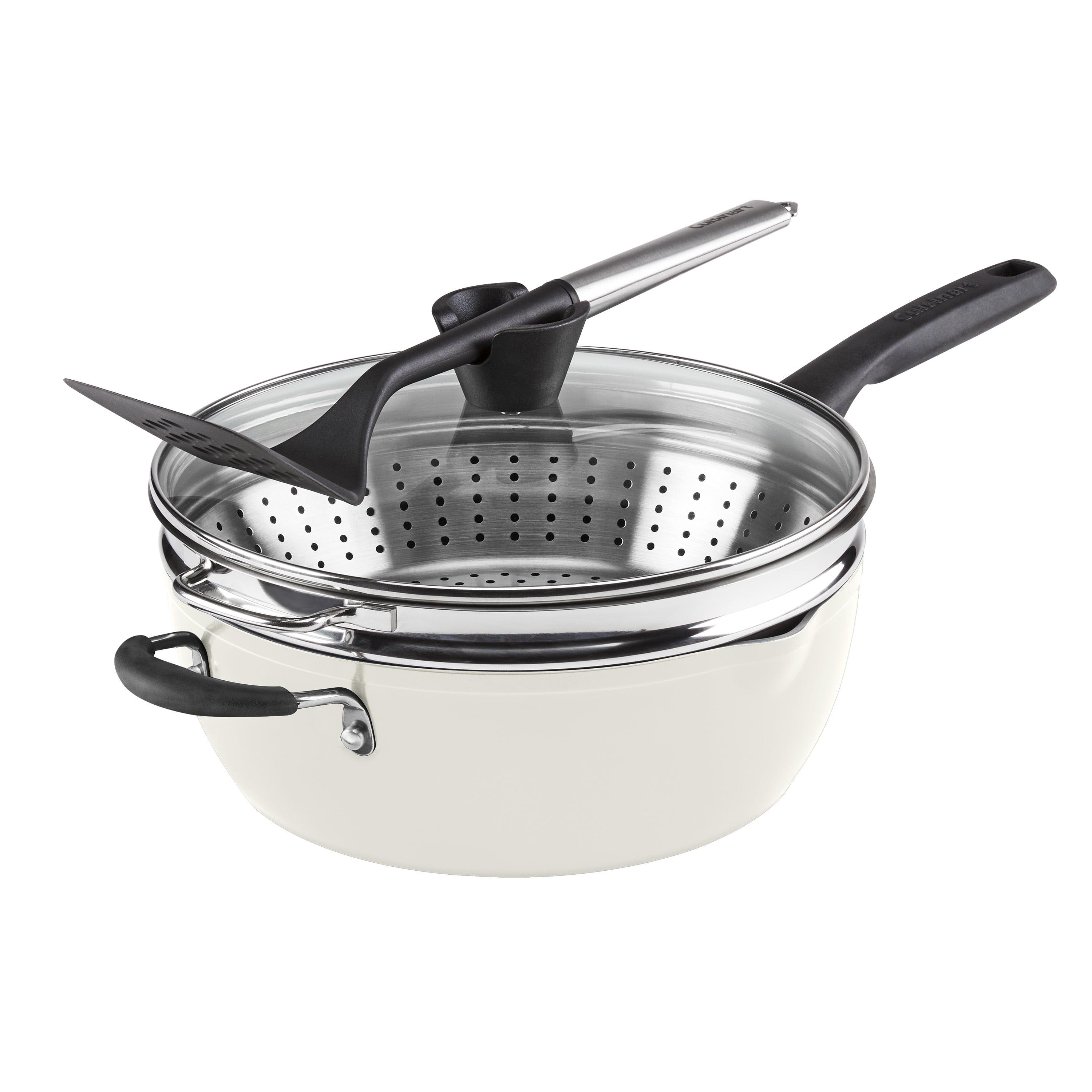 Cuisinart Preferred Pan 4 Piece Set (4.5 Qt. Multi-Purpose Pan with Cover, Steamer, Slotted Turner)